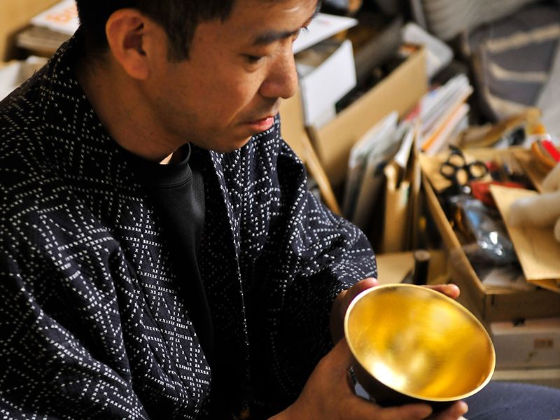 Kyoto Gomei Gold Foil Crafts Popular Staff