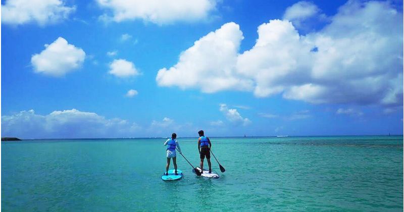 [Okinawa ・ Onna village recommended store] SUP (stand up paddle board) & blue cave Snorkeling Is popular 