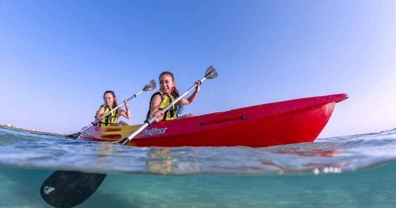 [Okinawa / Miyakojima popular shop information] Superb view beach Phantom island landing kayak tour recommended "Summer Resort Miyakojima"
