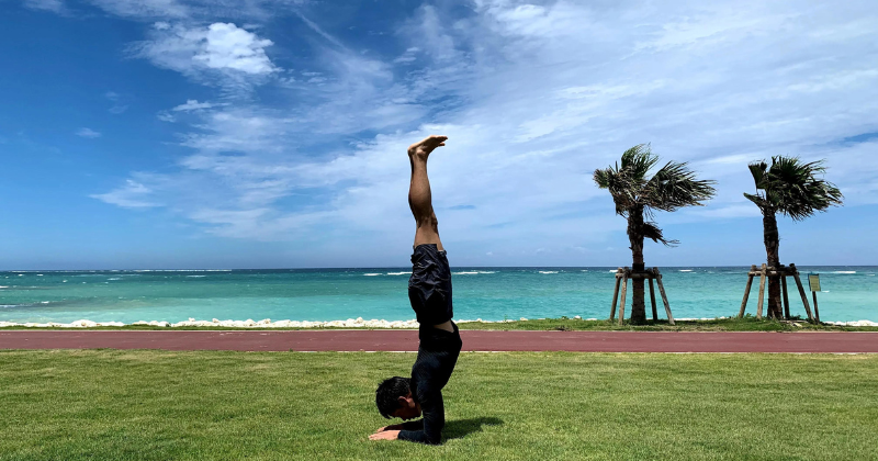 Beach Yoga on Okinawa Main Island