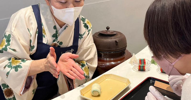 Elegant Japanese Sweet Crafting at Shokindo-Produced Teahouse