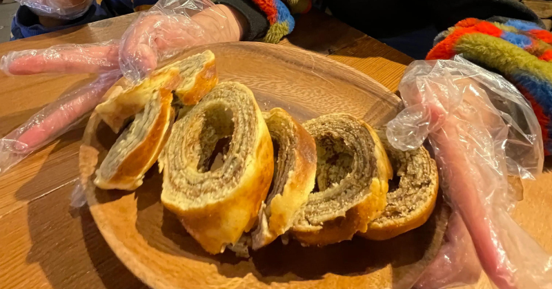 Making Baumkuchen in Sapporo