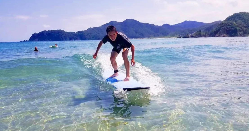 Surfing Along the Uratomi Coast