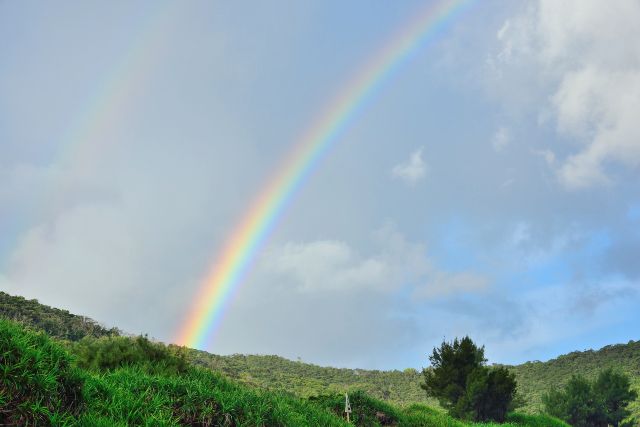 Amami Oshima rain rainbow