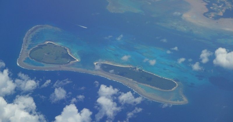 오키나와 파나리 섬 (신조 섬) 공중보기 사진