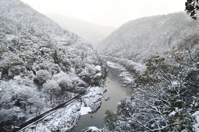 Hozukyo in winter