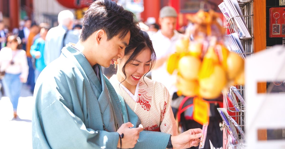 Kimono rental and experience recommended for couples' dates in Asakusa