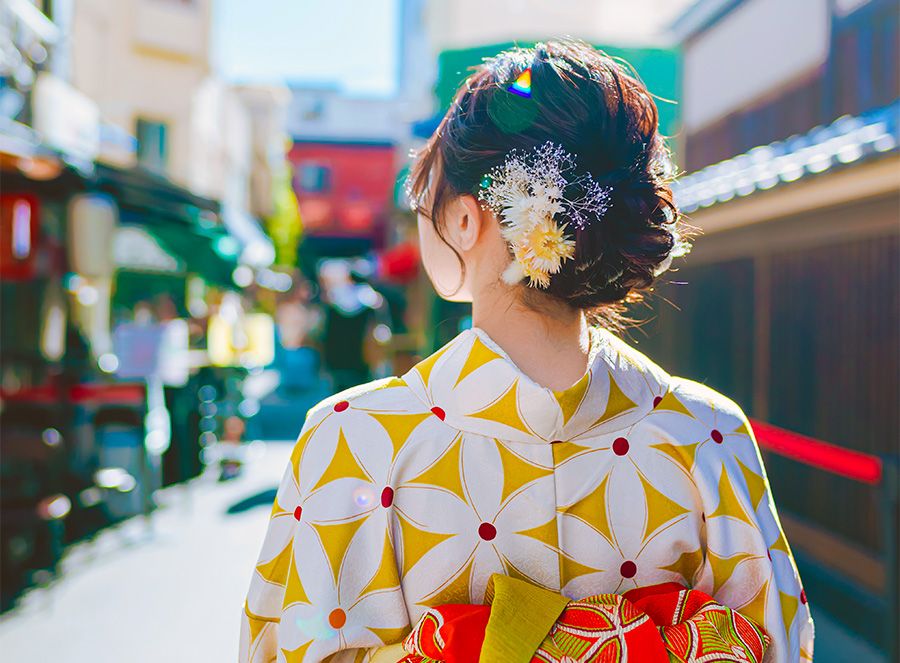 浅草　着物・浴衣　レンタル　カップルにおすすめの格安プラン　お得なカップルプラン　ヘアセット込み　オプション　浅草着物レンタル＆ネイル虹