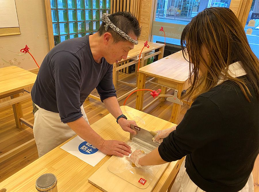 浅草かっぱ橋　そば打ち体験　SOBAGIRI楽常　Ramen　Soba　Making　体験レポート　そば切り体験　本番開始