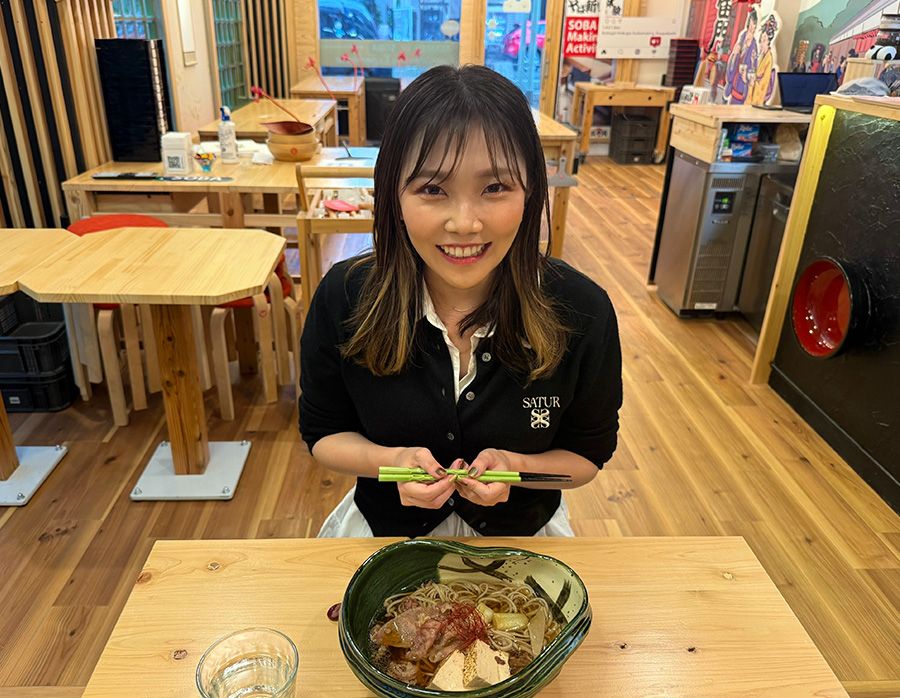 浅草かっぱ橋　そば打ち体験　SOBAGIRI楽常　Ramen　Soba　Making　体験レポート　和牛すき焼きそば　いただきます