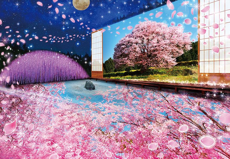 あしかがフラワーパーク　イルミネーション　光の花の庭　Flower　Fantasy　2023-2024　見どころ　こころの故郷　日本の四季　プロジェクションマッピング　日本三大イルミネーション　イルミネーションアワード　第1位