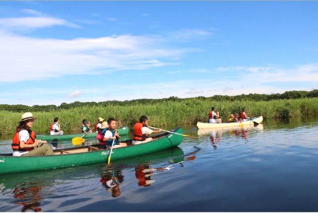 Hokkaido "Gateway Tours" Clear skies, Mimi River canoeing experience