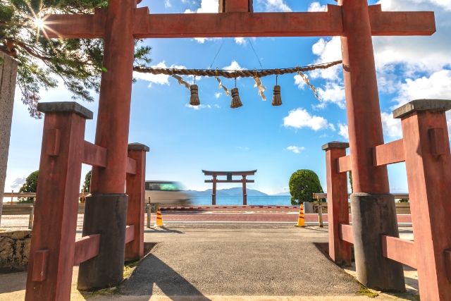 滋賀・琵琶湖　白鬚神社