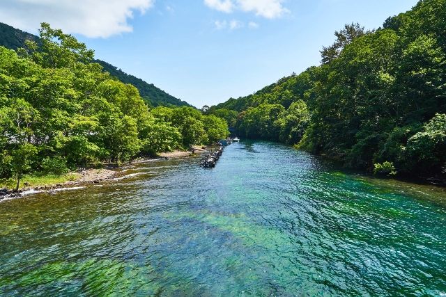 北海道　千歳川