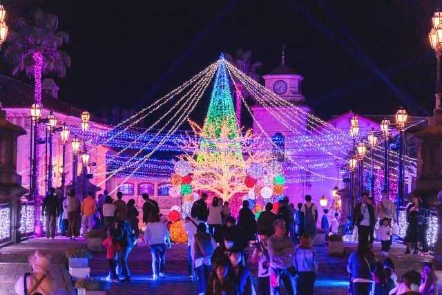 크리스마스 시장　와카야마　フェスタ·ルーチェ　크리스마스ツリー　와카야마マリーナシティ