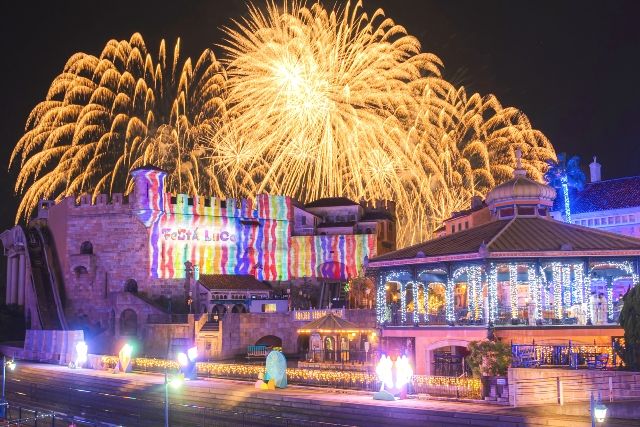 크리스마스 시장　와카야마　フェスタ·ルーチェ　크리스마스ツリー　와카야마マリーナシティ　キャッスルプロジェクションマッピング