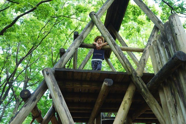 kids having fun at campsite