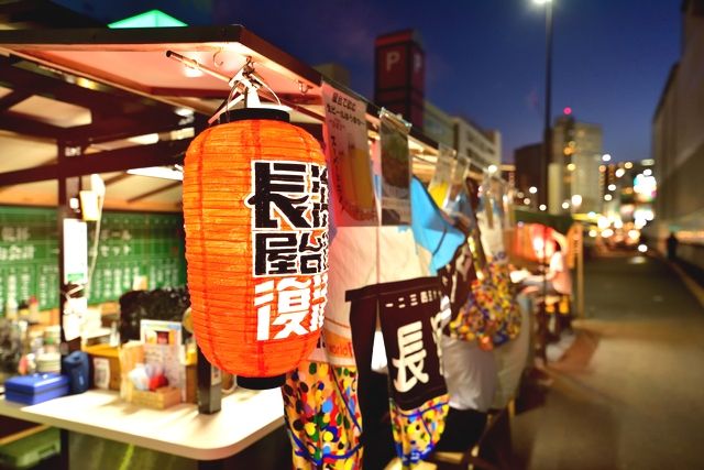 Nagahama food stall street in Fukuoka