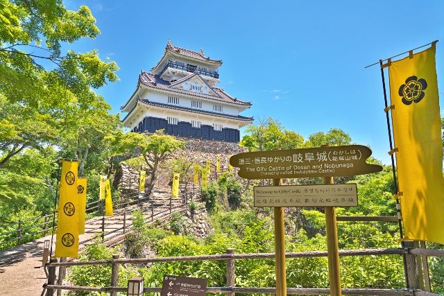 岐阜觀光景點 岐阜城 晴天