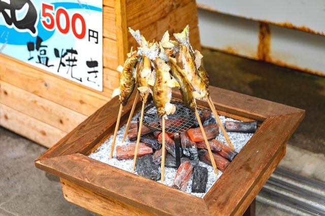 岐阜推薦美食:烤香魚