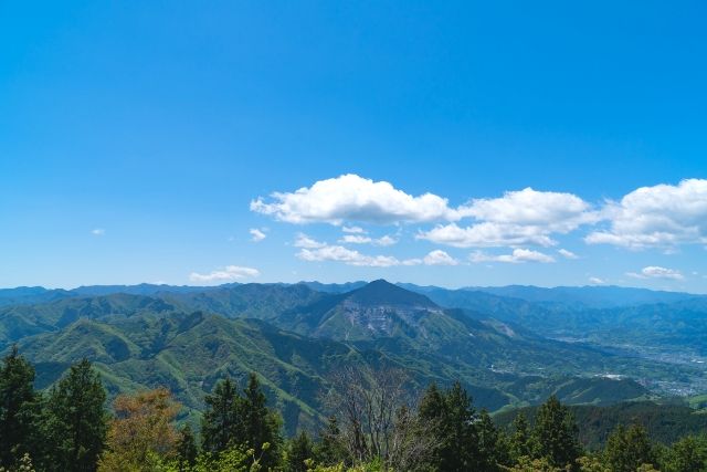 View from the observation deck at the top of Oku-Musashi-Maruyama