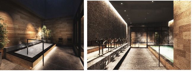 ヴィアインプライム広島新幹線口　紅葉の湯　清潔感のある大浴場　露天風呂　マイクロバブル　シルキーバス　イメージ