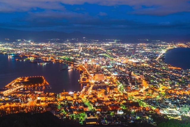 北海道　絶景スポット　函館の夜景「100万ドルの夜景」