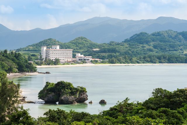 Panoramic view of Ishigaki Seaside Hotel on Ishigaki Island in Okinawa