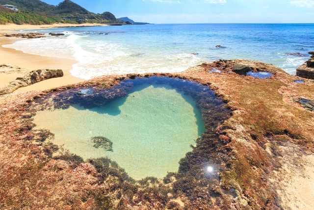 冬でも暖かい日本の旅行先　鹿児島　奄美大島　ハートロック