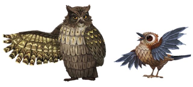 Kamuir Lumina Characters Owl and Jay