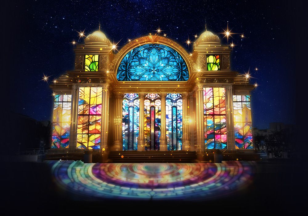 關西地區推薦聖誕節約會地點 特別推薦大阪聖誕約會地點 大阪市中央公會堂牆上的“光之文藝復興“投影映射影像