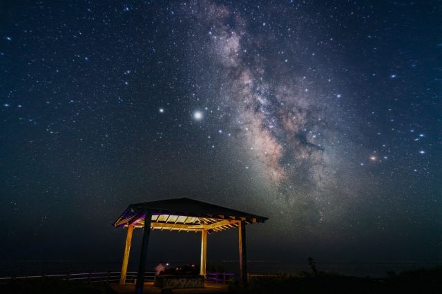 The Milky Way seen from Yahata Misaki Park in Katsuura City, Chiba Prefecture