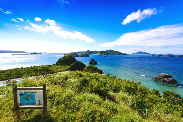 冲绳庆良间群岛座间味岛神滨展望台