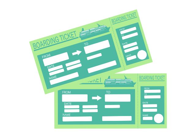 フェリー　高速船　チケット　イメージ