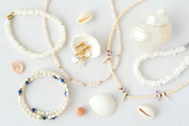 沖縄・古宇利島　おすすめお土産　貝で作られたアクセサリー