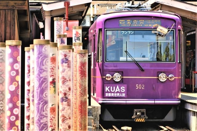 阪急嵐山駅・嵐電嵐山駅からのアクセス　嵐電嵐山駅