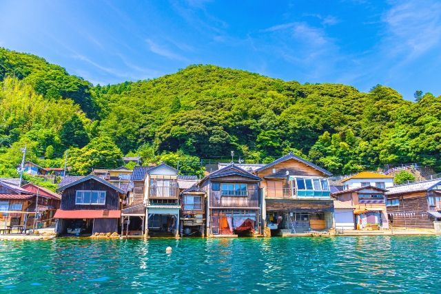 京都　絶景スポット　伊根の舟屋