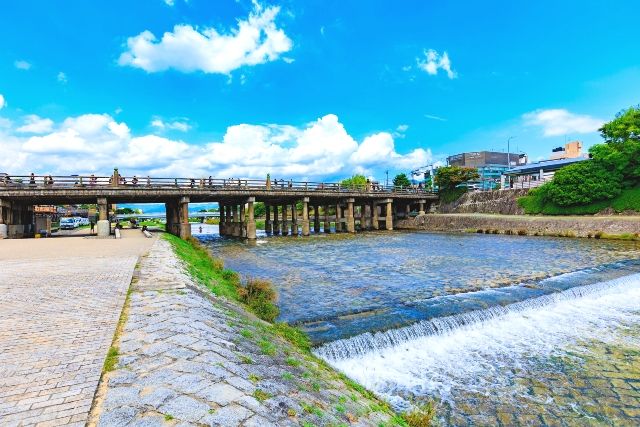 Recommended cycling courses along the Kamo River in Kyoto