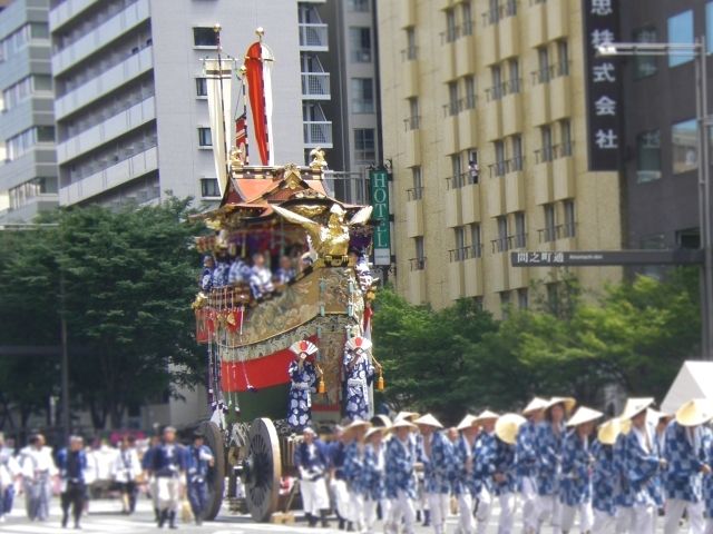 京都の祇園祭、後祭山鉾巡行