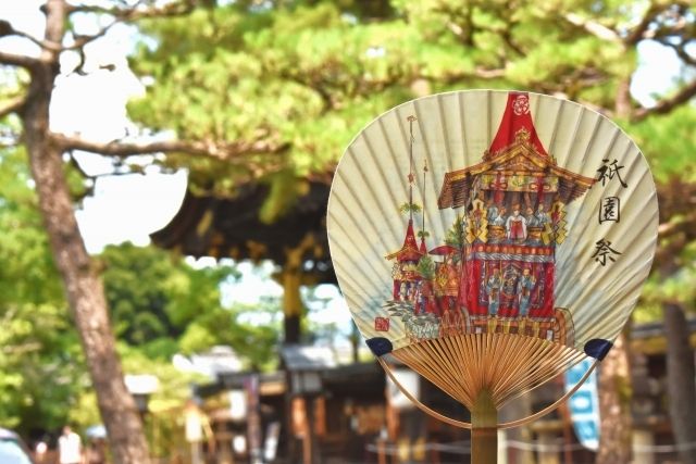 京都の祇園祭のうちわ