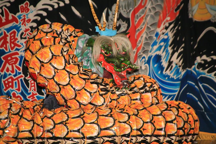 祇園祭　石見神楽の奉納　ヤマタノオロチ　大蛇