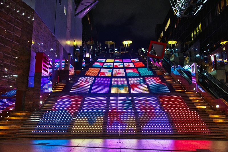 Kyoto model course Recommended sightseeing spots in winter Gourmet trip Kyoto Station Building Fantasy of light Grand staircase graphical illumination Approximately 15,000 LEDs Illuminations that can be enjoyed in each season