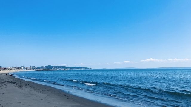 ชายหาดมิอุระในเมืองมิอุระ จังหวัดคานากาว่า