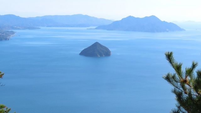 宮島ロープウェイ獅子岩展望台から見た景色