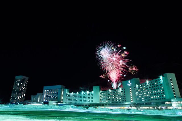 Fireworks display at Naeba Ski Resort in Niigata