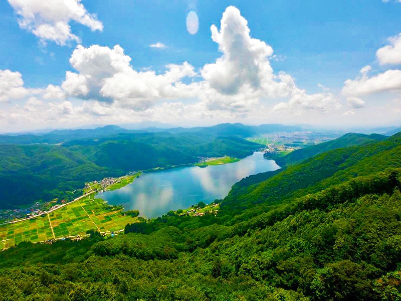 Nagano Omachi City Lake Kizaki Nishina Three Lakes