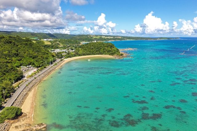 沖縄・名護市　穴場ビーチ　安部の海