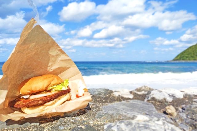 沖縄　海とハンバーガー　テイクアウトイメージ