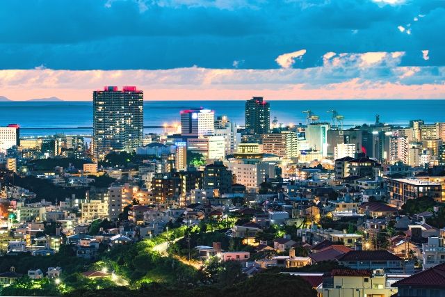 沖縄　那覇市　夜景スポット　サンセット