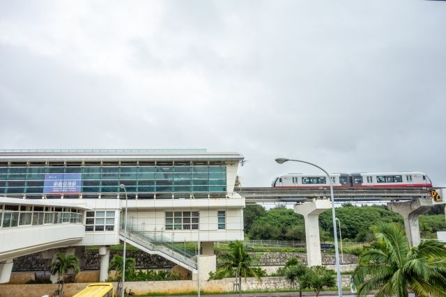 Naha Airport Station on the "Yui Rail" that runs through Okinawa Prefecture